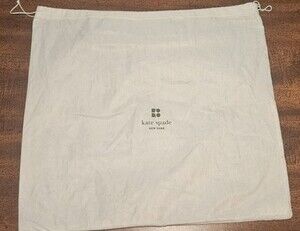 Kate Spade New York Purse Dust Bag Case Protector Storage White Bag 18"x17"